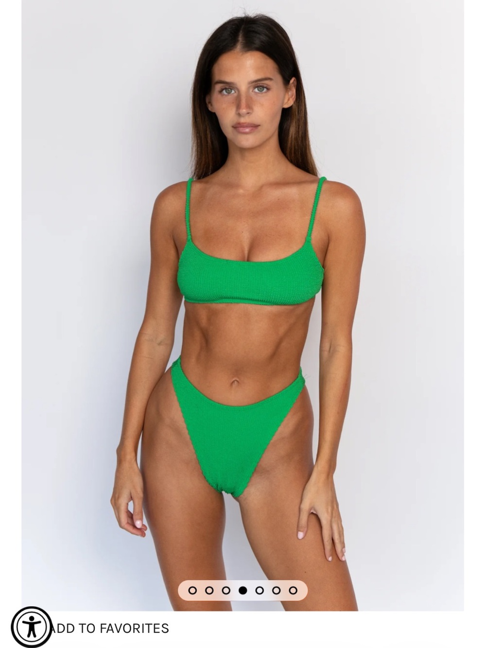 Skatie Crinkle Bikni set in Keylime in size Medium
